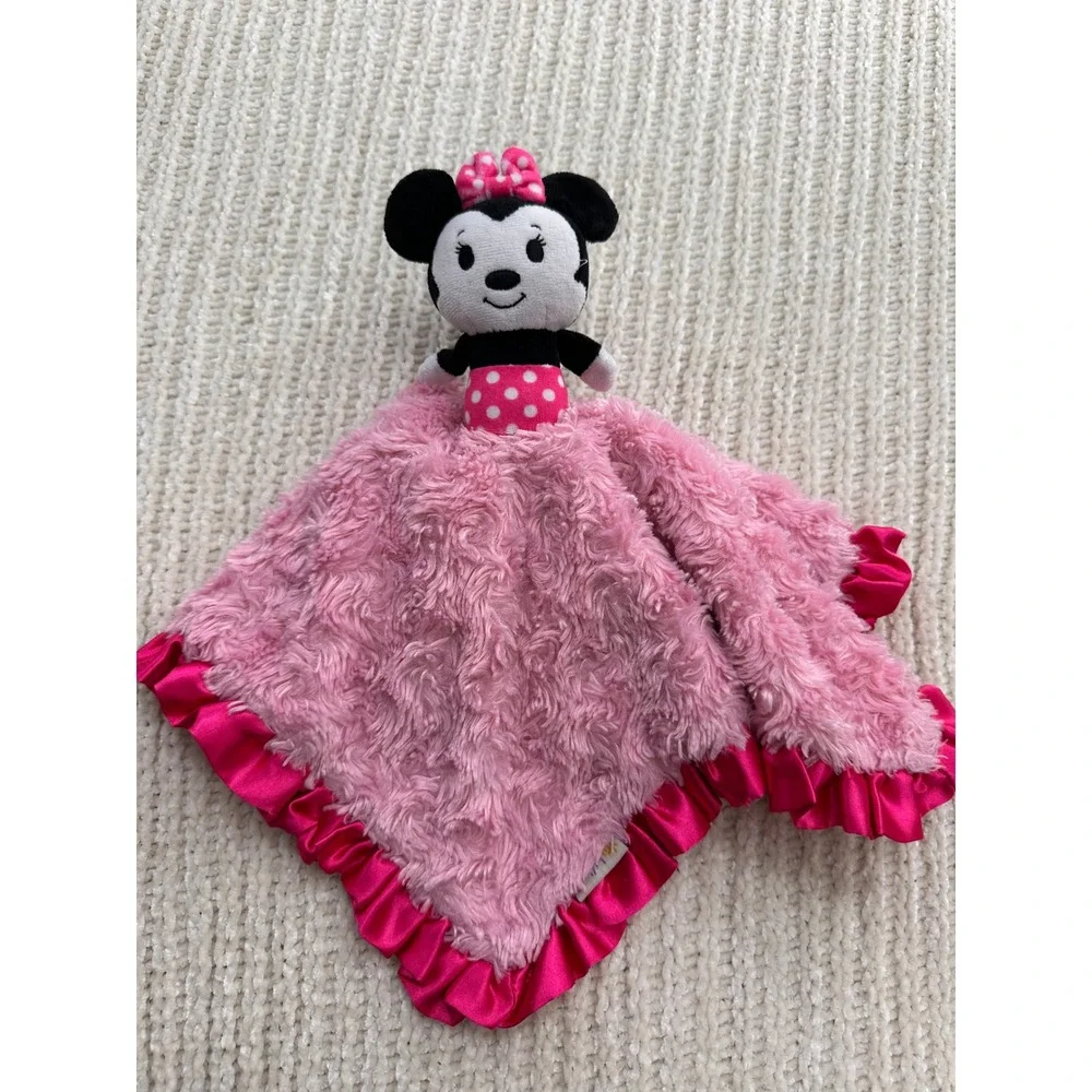 Disney Hallmark Itty Bittys Minnie Mouse Plush Baby Lovey Security Blanket Satin